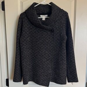 Element Black and Gray Cowl Neck Sweater